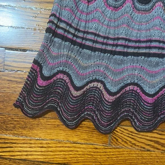 M Missoni Scalloped Edge Knit Skirt (S/M) - Picture 2 of 8